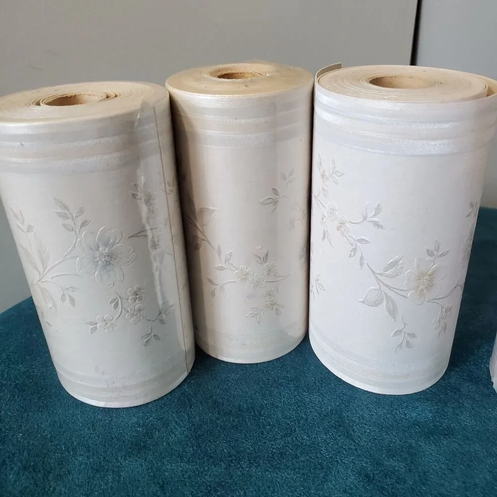 Lot Of 5 Coloroll Wallpaper Border Trim Floral Butterflies Vinyl Vintage